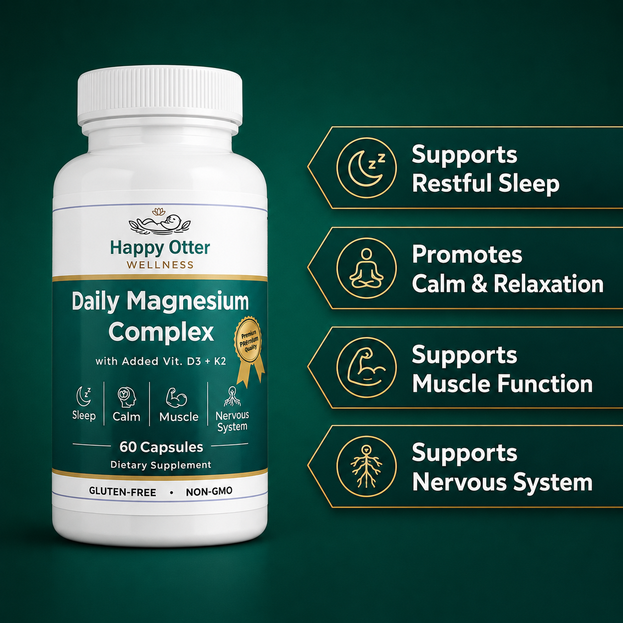 Daily Magnesium Complex with D3 + K2