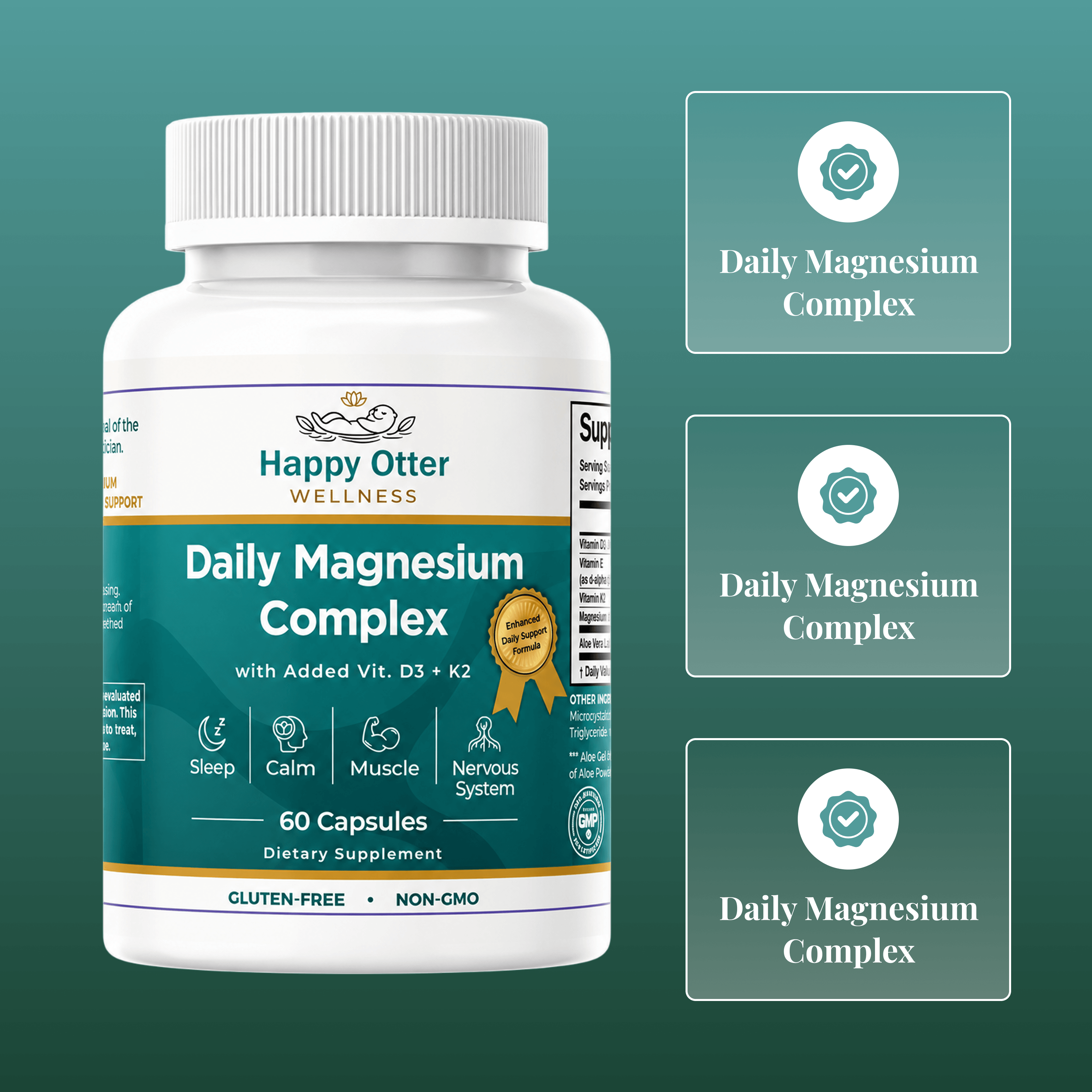 Daily Magnesium Complex with D3 + K2