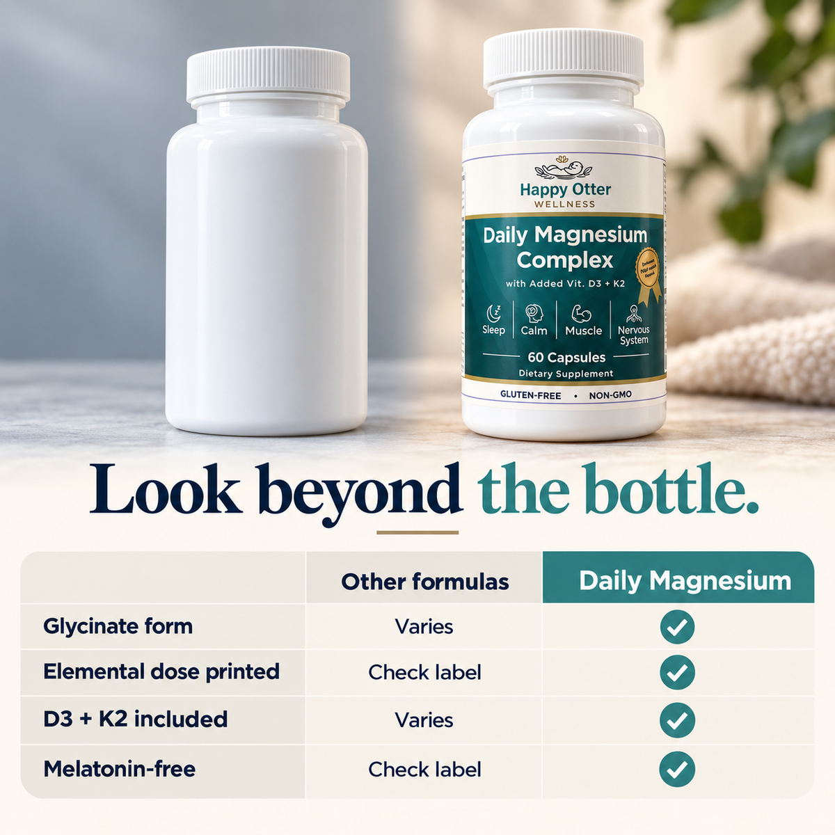 Daily Magnesium Complex with D3 + K2