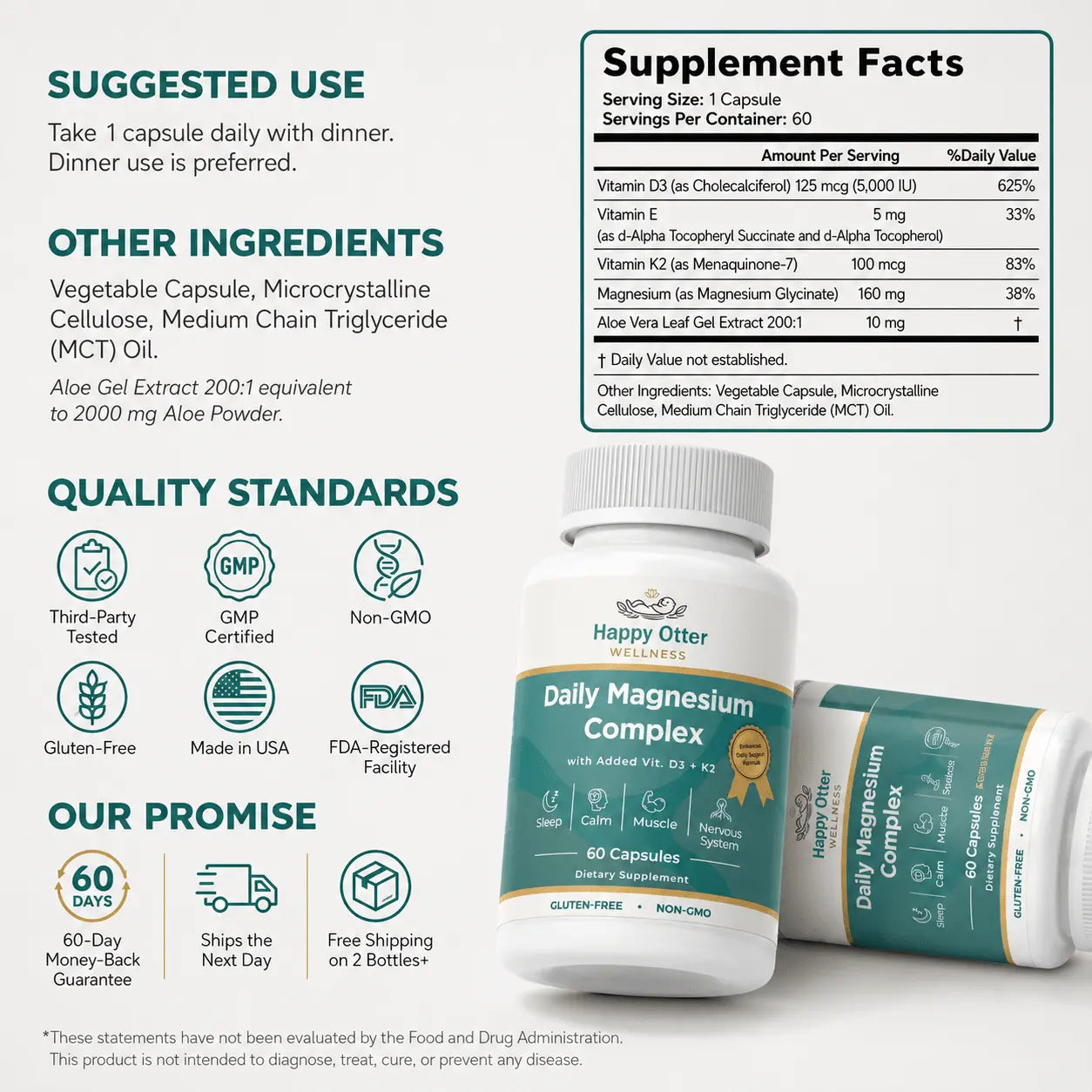 Daily Magnesium Complex with D3 + K2